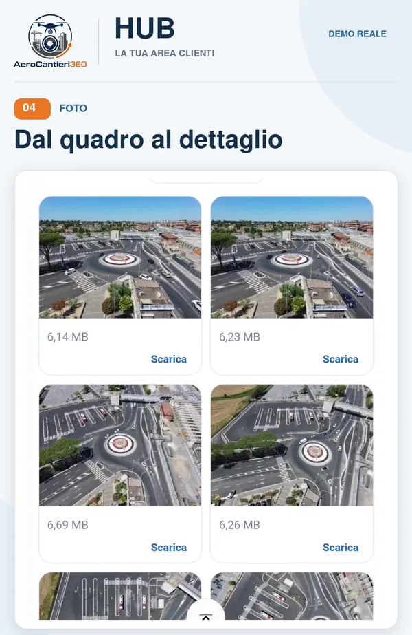 Galleria fotografica dell'HUB organizzata per rilievo